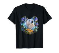 Ours Blanc Parmi campanules Bleues et Champignons T-Shirt