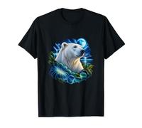 Ours Blanc sur Une côte de l'île au Clair de Lune T-Shirt