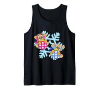 Ours Boules de Noël drôle Mignon Flocon de Neige Xmas Débardeur