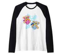 Ours Boules de Noël drôle Mignon Flocon de Neige Xmas Manche Raglan