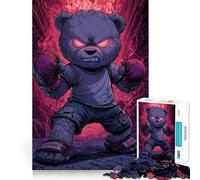 Ours Boxeur en colère Puzzle de 1000 pièces pour Adolescents Stimulation mentale Activité de découpage de Haute précision et de détente (50x75cm)