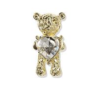 Ours brillant 3D Art Décorations avec cœur de luxe pour accessoires de manucure