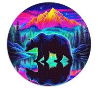 Ours Brun, Casse-tête Rond 1000 Pièces, Moment Créatif Et Apaisant, Idéal pour Décoration Murale Ou Cadeau, Recommandé À Partir De 14 Ans, 1000pcs (67.5x67.5cm)