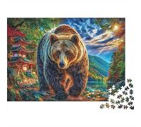 Ours Brun européen Puzzle 1000 Pièces Difficile Puzzles pour Adults DIY Jigsaw Puzzle Casse-tête De Jeu Familial Jouets De Défi 70x50cm/1000pcs