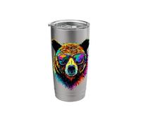 Ours Brun Grizzly Ours Frères Ours Brun Gobelet isotherme en acier inoxydable double paroi