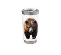 Ours Brun Grizzly Ours Frères Ours Brun Gobelet isotherme en acier inoxydable double paroi