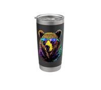Ours Brun Grizzly Ours Frères Ours Brun Gobelet isotherme en acier inoxydable double paroi