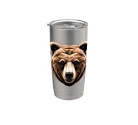 Ours Brun Grizzly Ours Frères Ours Brun Gobelet isotherme en acier inoxydable double paroi