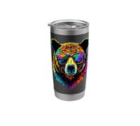 Ours Brun Grizzly Ours Frères Ours Brun Gobelet isotherme en acier inoxydable double paroi