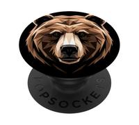 Ours Brun Grizzly Ours Frères Ours Brun PopSockets PopGrip Adhésif