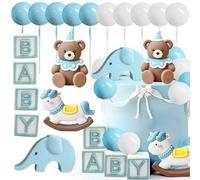 ours brun perles dorées topper gâteau ours decoration fête bébé anniversaire