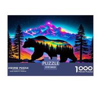 Ours brunPuzzles De 1000 Pièces pour Adultes Jeux Éducatifs fantaisieDifficile pour La Décoration Intérieure Idée De Cadeau Géniale38x26cm/1000pcs