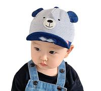Ours Casquette de Baseball Bébé Filles Garçons de 3-12 Mois, Motif Chapeau en Coton Chapeaux de Soleil Anti-UV Plage Douce Casquette Visière Réglable Nouveau-né Casquette pour Printemps Eté
