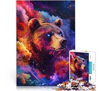 Ours céleste de la Lune étoilée Puzzle 1000 pièces pour Adultes Jeu de Casse-tête Car C'est Un pour Toute la Famille 38x26cm