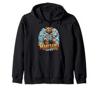 Ours côtier du Maryland Chesapeake Style Nautique Sweat à Capuche