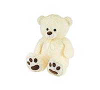 Ours Creme En Peluche Avec Noeud +/- 100 Cm - Planet Pluch - Grand Ours Creme De 1 Metre, Irrésistiblement Doux.