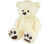 Ours Creme en Peluche avec Noeud 100 cm PLANET PLUCH Grand ours creme de 1 metre irr