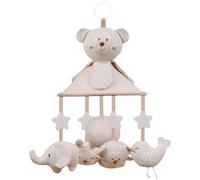 Ours Crib Mobile, animaux rotatifs rotatifs | Spinner mobile taille cuir avec berceuse relaxante pour filles, 0-6 mois filles
