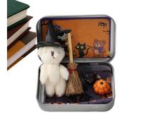 Ours dans une boîte, jouet en peluche de sorcière faite à la main pour les adultes Familles Famille avec conception Soft Huggable, Party Decoration Poll Emballage, ours à collectionner pour le canapé