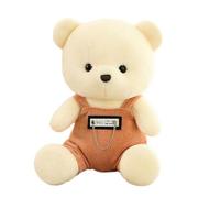 Ours de bande dessinée en peluche, poupée ours en peluche | Ours de dessin animé de Noël en peluche,Coussins pour animaux de dessin animé, poupée d'ours en peluche douce pour enfants, adaptée à la