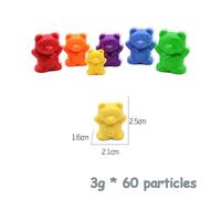 Ours De Comptage Avec Gobelets Empilables, Couleur Arc-En-Ciel, Jeu Assorti, Poids, Puzzle, Jouet Éducatif