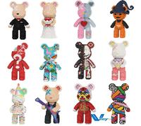 Ours de désherbage Mini brique Art gâteau ours coeur éternel Bouquet ours ornement bloc de construction bricolage assemblage bri 6607