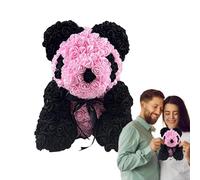 Ours de fleurs - Ours rouge, Romantic I Love You Bear | Ours rose éternel de 9,84 pouces pour la Saint-Valentin, la fête des mères, Noël, Thanksgiving Day