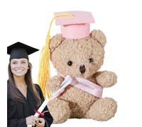 Ours de remise de diplôme en peluche - Ours fourré dans un chapeau de remise de diplôme | Poupée en peluche de 5,1 pouces avec bonnet et diplôme | Souvenir de remise des diplômes en peluche
