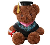 Ours de remise des diplômes en peluche, ours de graduation,Oreiller mignon à lancer pour les - Animal en peluche en peluche de graduation avec un chapeau et des vêtements pour des amis