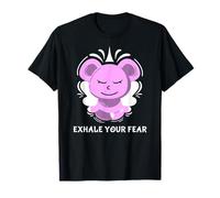 Ours de yoga mignon méditation pleine conscience Expirez votre peur T-Shirt