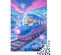 Ours Dessin animé Puzzle 1000 Pieces Cadeau Unique Fairy Tales Challenge Toy À De Qualité Supérieure Peinture Art pour Adultes Enfants 1000pcs (75x50cm)