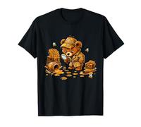 Ours détective Mignon avec Abeilles et nid d'abeille T-Shirt