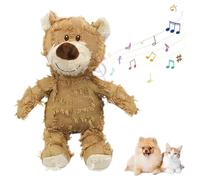 Ours Dog Toy - Peluche grinçante | Jouets de mastication en peluche farcis pour toutes les tailles de race agressives à mâcher | Chien présent - Animaux câlins - Chiens qu'il a