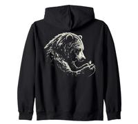 Ours Doux et luciole Nature Woodland Illustration Sweat à Capuche