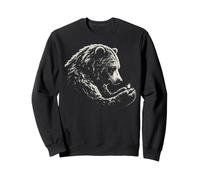 Ours Doux et luciole Nature Woodland Illustration Sweatshirt