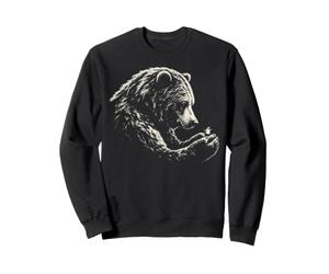 Ours Doux et luciole Nature Woodland Illustration Sweatshirt