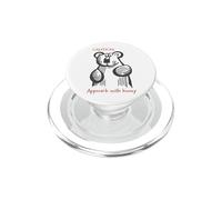 Ours drôle Disant Prudence Approche avec du Miel PopSockets PopGrip pour MagSafe