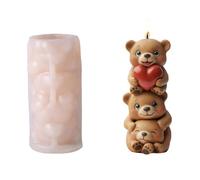 Ours empilable en silicone pour travaux manuels, matériaux de qualité alimentaire, jolie décoration d'intérieur, cadeau, fabrication de silicone de qualité alimentaire