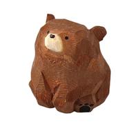 Ours en bois sculpté - figurines d'ours en bois sculpté pour le bureau - Ornements de table autoportants à collectionner - Miniature pour l'intérieur et l'extérieur - Pour table basse,