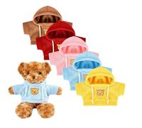 Ours en cuir en peluche | Jouets en ours doux de 12 pouces avec 5 vêtements - De luxe, animal mignon en peluche pour petite amie, maman, anniversaire, Saint-Valentin