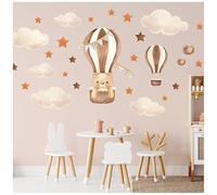 Ours en montgolfière animaux pour chambre de bébé sticker mural montgolfière pour chambre d'enfant sticker mural autocollant