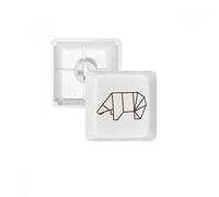 Ours en Origami Abstrait de Forme géométrique PBT Touches pour Clavier mécanique Blanc OEM sans Marque R1 Multicolore
