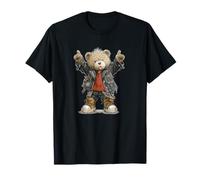 Ours en Peluche à Bascule Amusant avec Style Punk pour Les Amateurs de Cuir T-Shirt