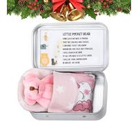 Ours en peluche - Accessoire de Noël, Ours en peluche animal | Ours en peluche personnalisé dans un ours de poche en étain, cadeau pour Noël, Nouvel An, mariages, anniversaires et vacances d'hiver, or