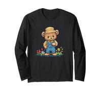 Ours en peluche amusant avec fleurs pour un look cool Manche Longue