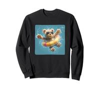 Ours en Peluche avec Anneau de Piscine Sweatshirt