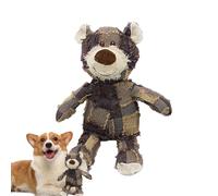 Ours en peluche avec éclat - Jouet en peluche pour chiens avec grincement, jouets pour ours robustes | jouets à mâcher pour chiots jouets pour chiens avec grindeur, mâchoires lourds