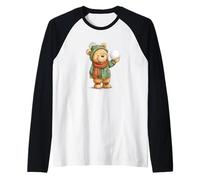 Ours en Peluche avec Effet Boule de Neige Manche Raglan