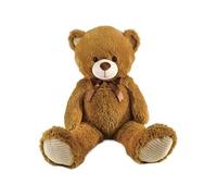 Jemini Ours en peluche PLANET PLUCH 100 cm avec nœud Marron