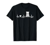Ours en peluche battement de cœur ECG pour doudou en peluche amis T-Shirt